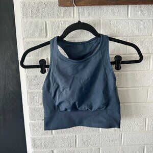 Lululemon crop top sports bra, blue/teal, 6